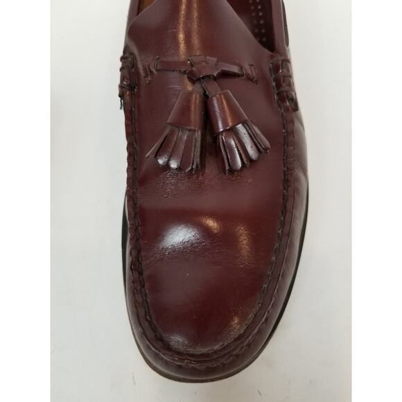 G. H. Bass & Co. Weejuns Men\'s Tassel Loafers Burgundy Brown Leather Size 11 main image 7
